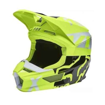 FOX YTH V1 SKEW HELMET, ECE [FLO YLW]